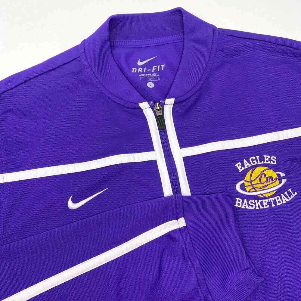 Nike Dri-Fit Mens Purple Full Zip Track Suit Jacket Size Large